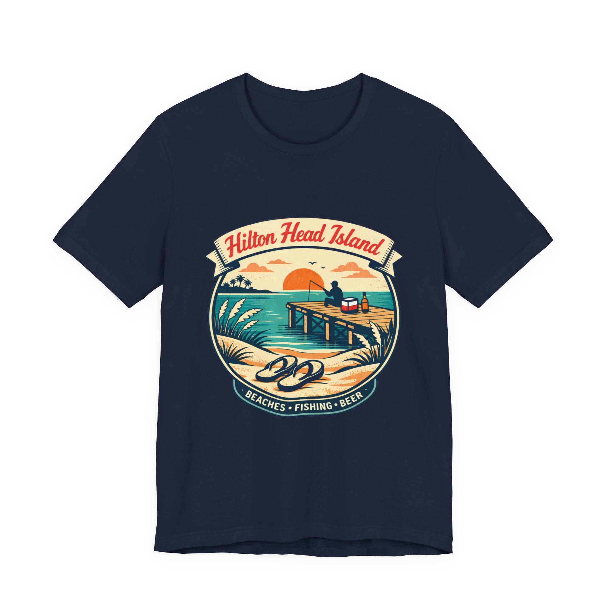 Hilton Head Island Vintage Beach Tee — Beaches • Fishing • Beer