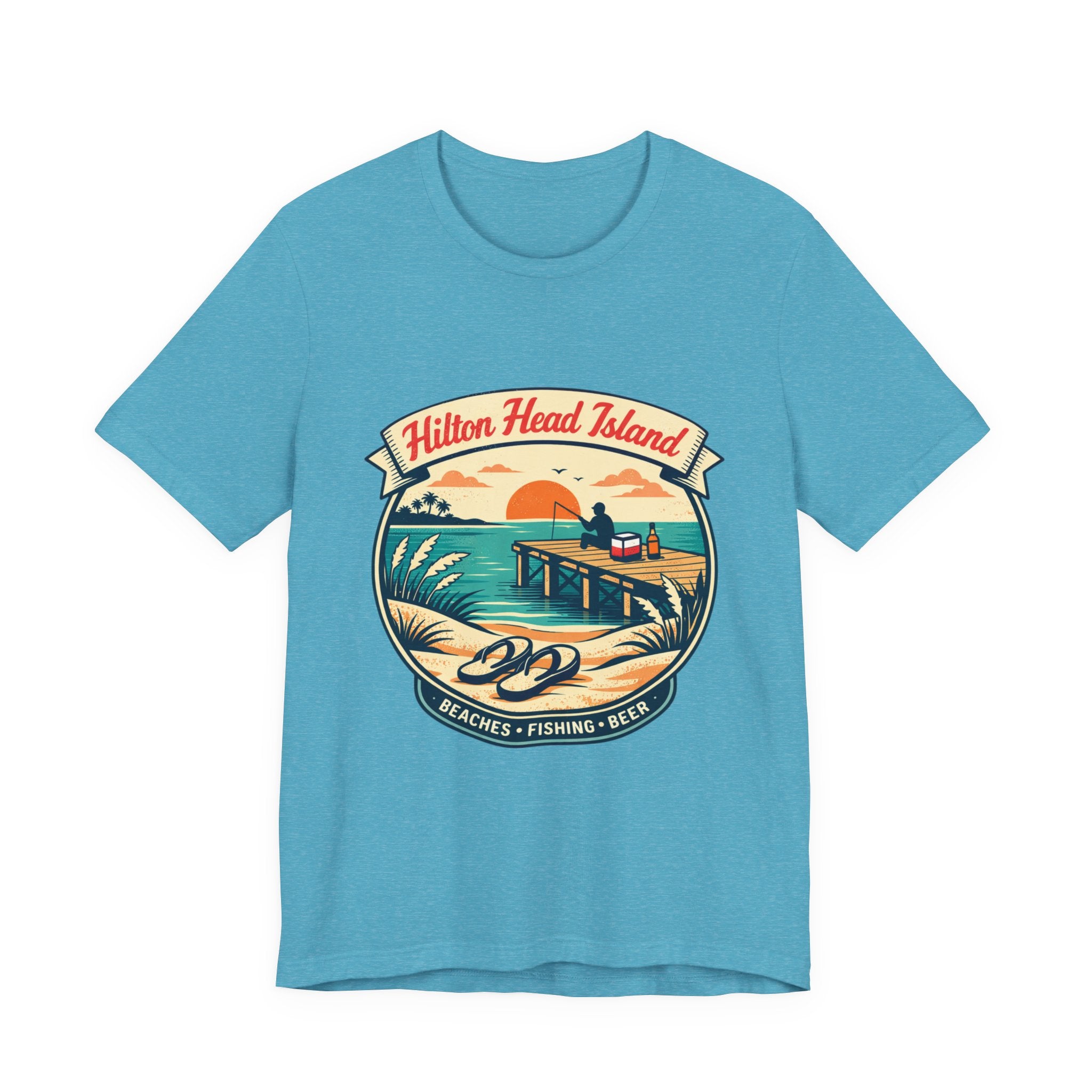 Hilton Head Island Vintage Beach Tee — Beaches • Fishing • Beer