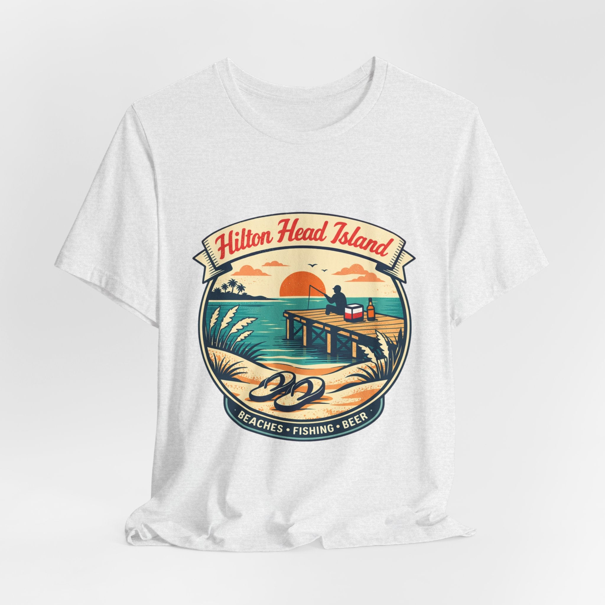 Hilton Head Island Vintage Beach Tee — Beaches • Fishing • Beer