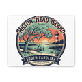 Hilton Head Island South Carolina Canvas Wall Art — Vintage Lowcountry Sunset Print