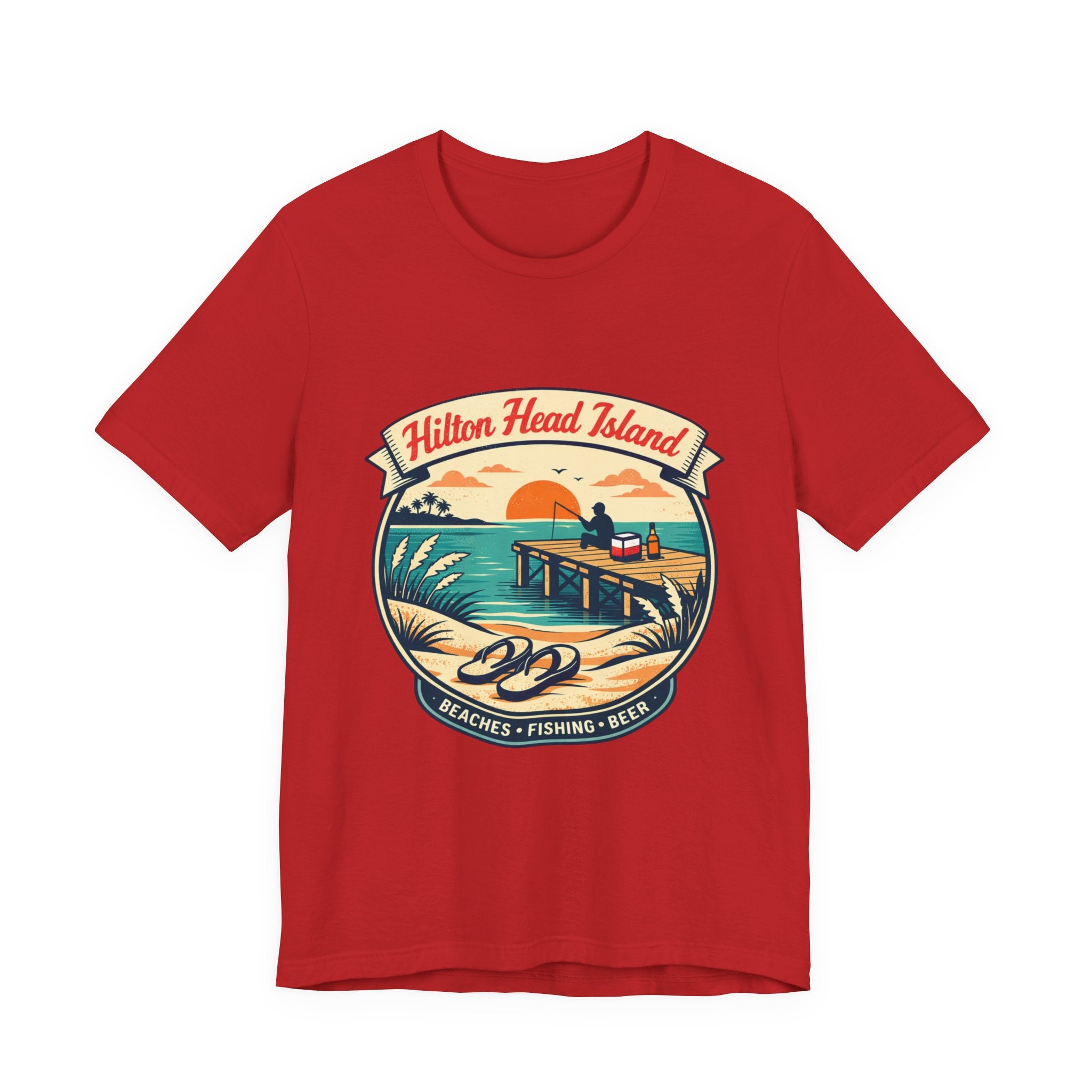 Hilton Head Island Vintage Beach Tee — Beaches • Fishing • Beer