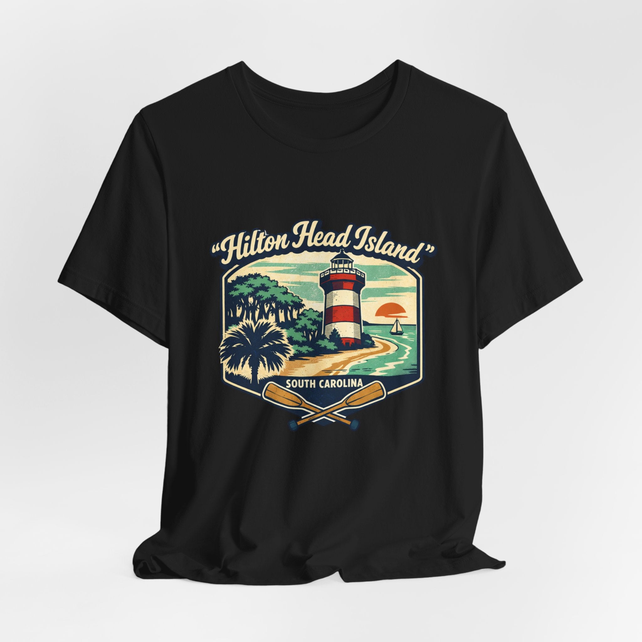 Hilton Head Island Lighthouse Tee — South Carolina Beach Vintage Graphic T-Shirt