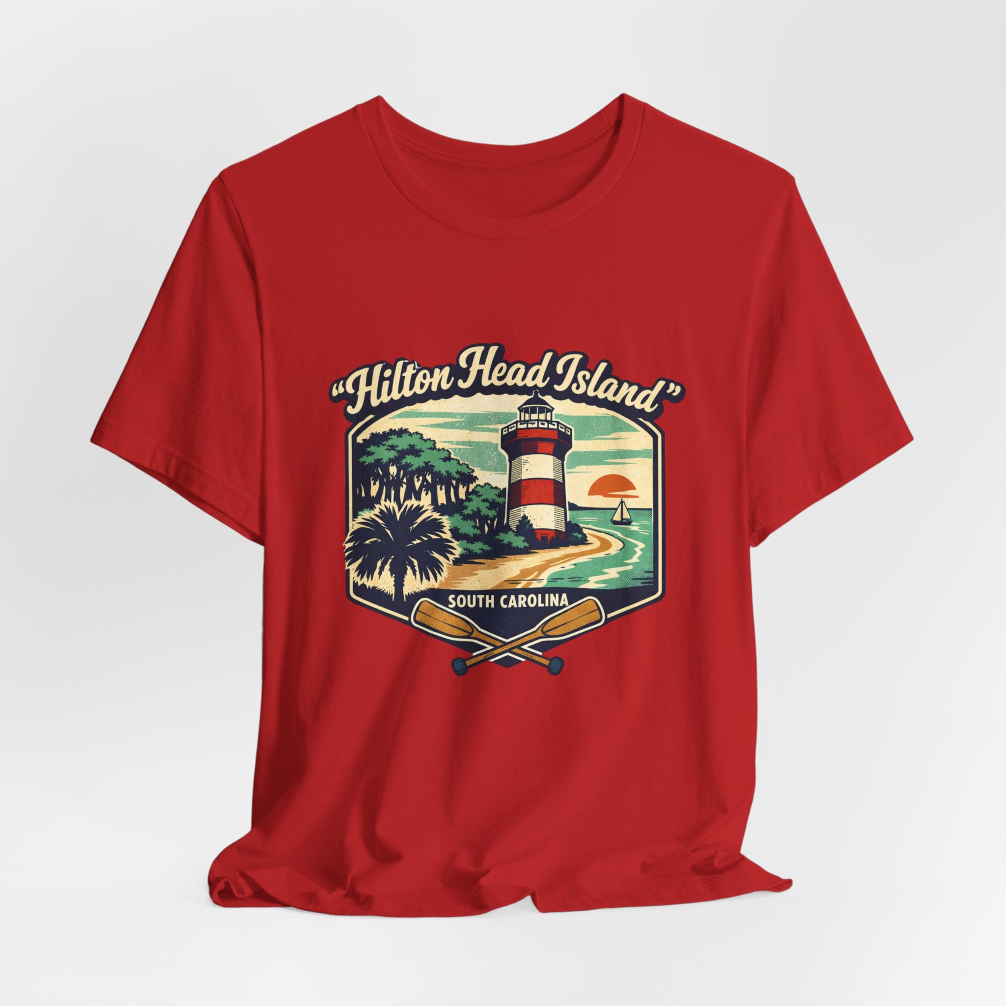 Hilton Head Island Lighthouse Tee — South Carolina Beach Vintage Graphic T-Shirt