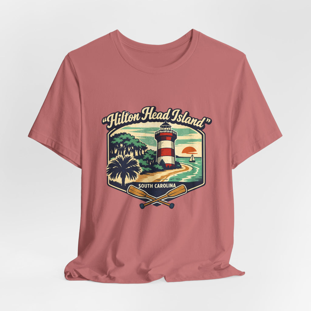 Hilton Head Island Lighthouse Tee — South Carolina Beach Vintage Graphic T-Shirt