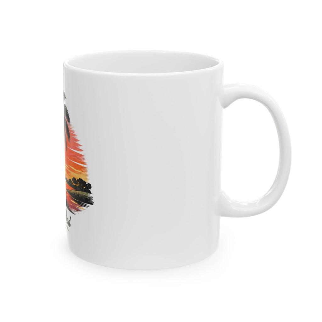Hilton Head Island Palm Sunset Mug — Ceramic Coffee Cup (11oz & 15oz)