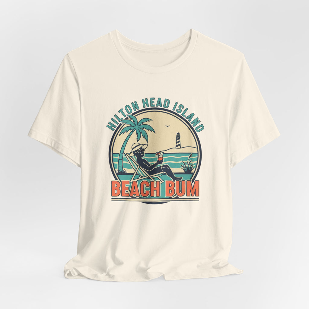 Beach Bum T‑Shirt — Hilton Head Island Vintage Surf Tee
