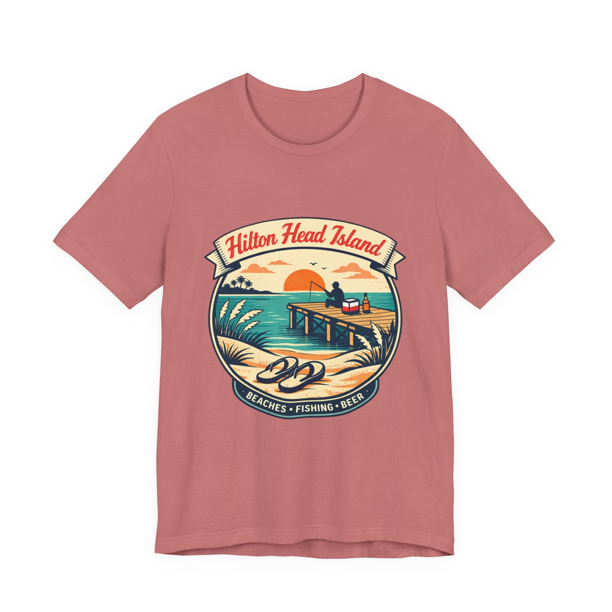 Hilton Head Island Vintage Beach Tee — Beaches • Fishing • Beer