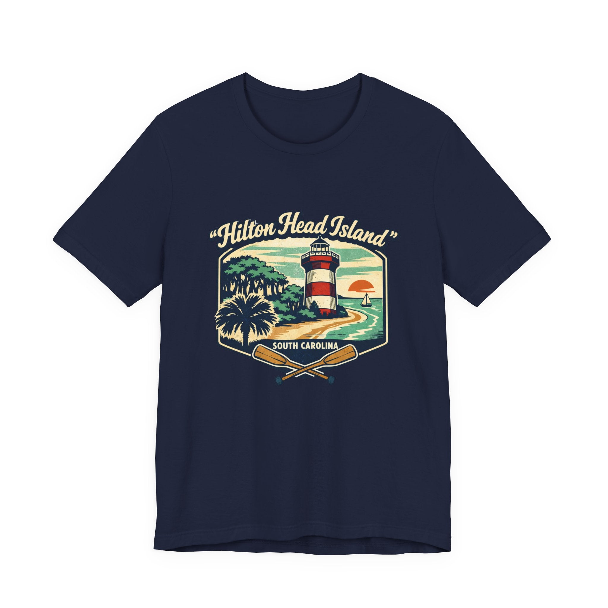 Hilton Head Island Lighthouse Tee — South Carolina Beach Vintage Graphic T-Shirt
