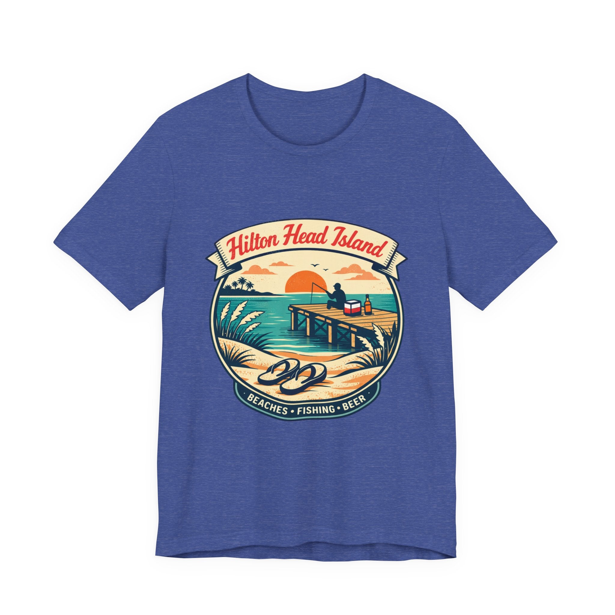Hilton Head Island Vintage Beach Tee — Beaches • Fishing • Beer