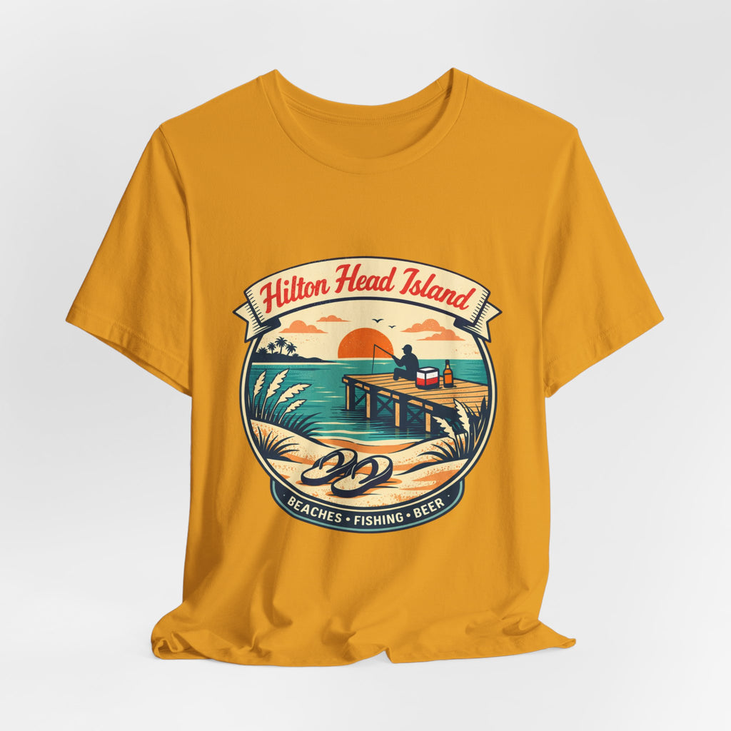 Hilton Head Island Vintage Beach Tee — Beaches • Fishing • Beer