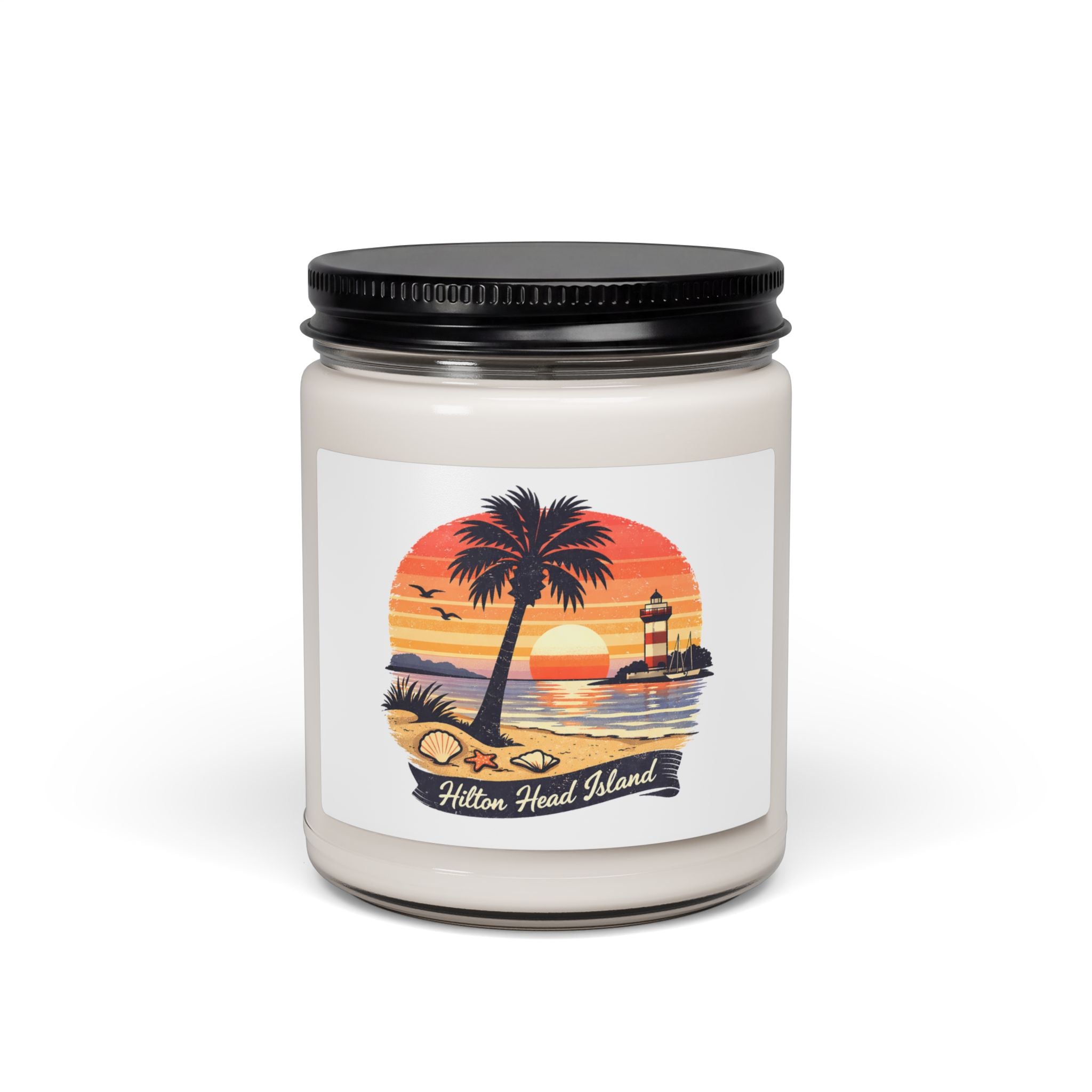 Hilton Head Island Soy Candle — Coastal Sunset Scented 9oz Jar