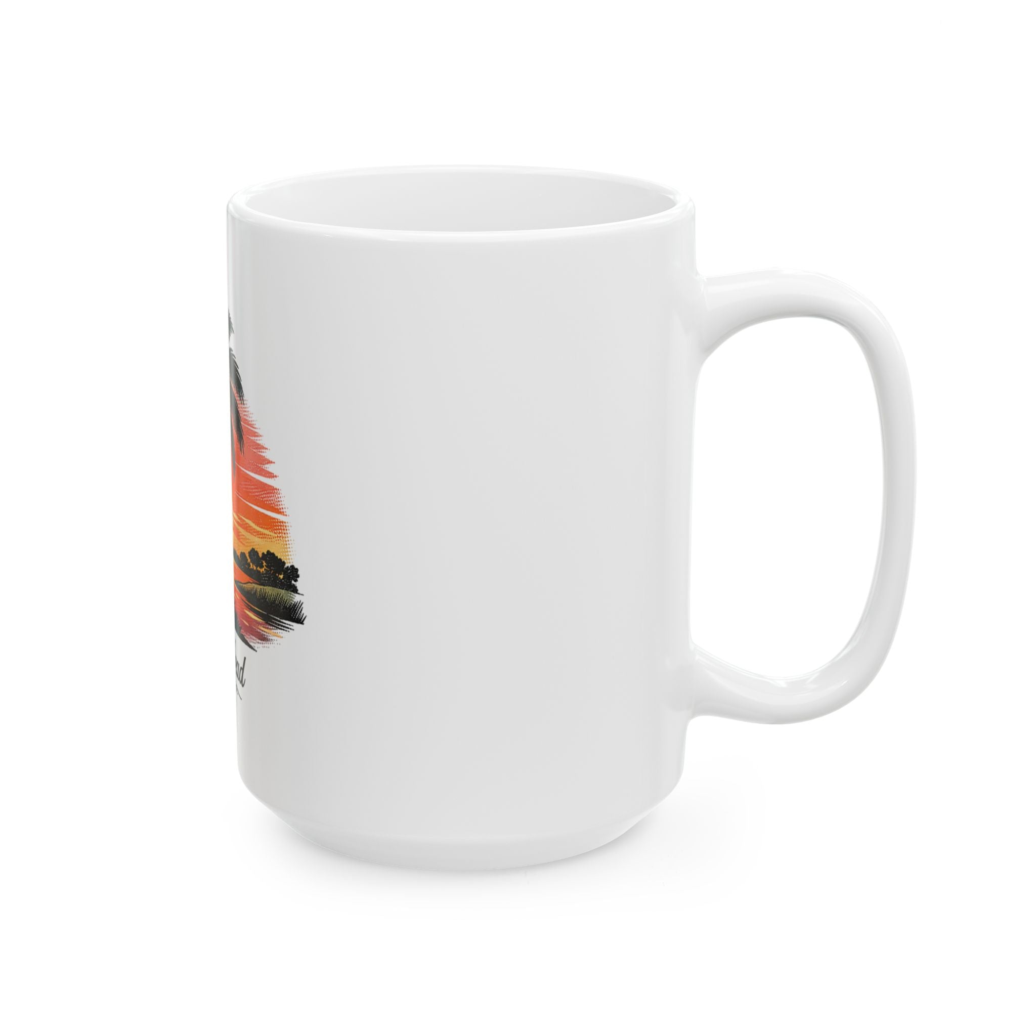 Hilton Head Island Palm Sunset Mug — Ceramic Coffee Cup (11oz & 15oz)