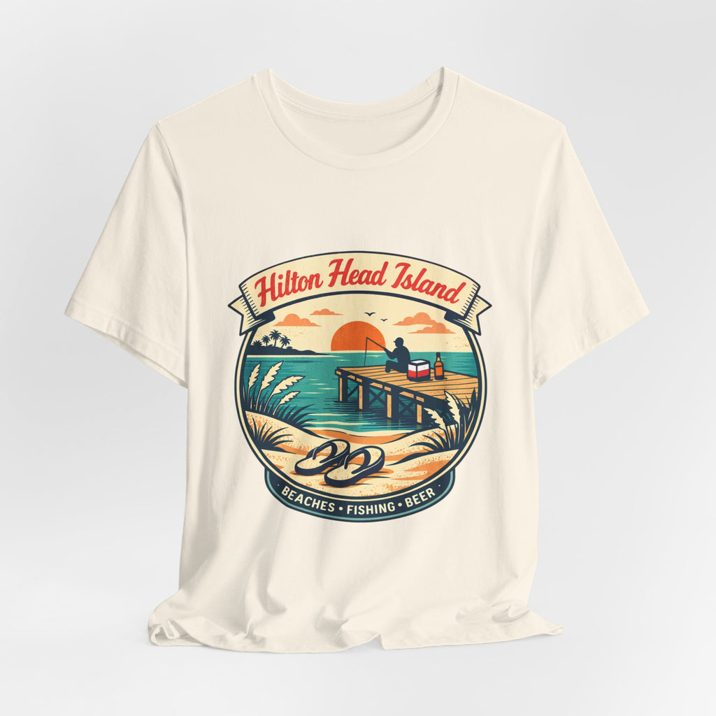 Hilton Head Island Vintage Beach Tee — Beaches • Fishing • Beer