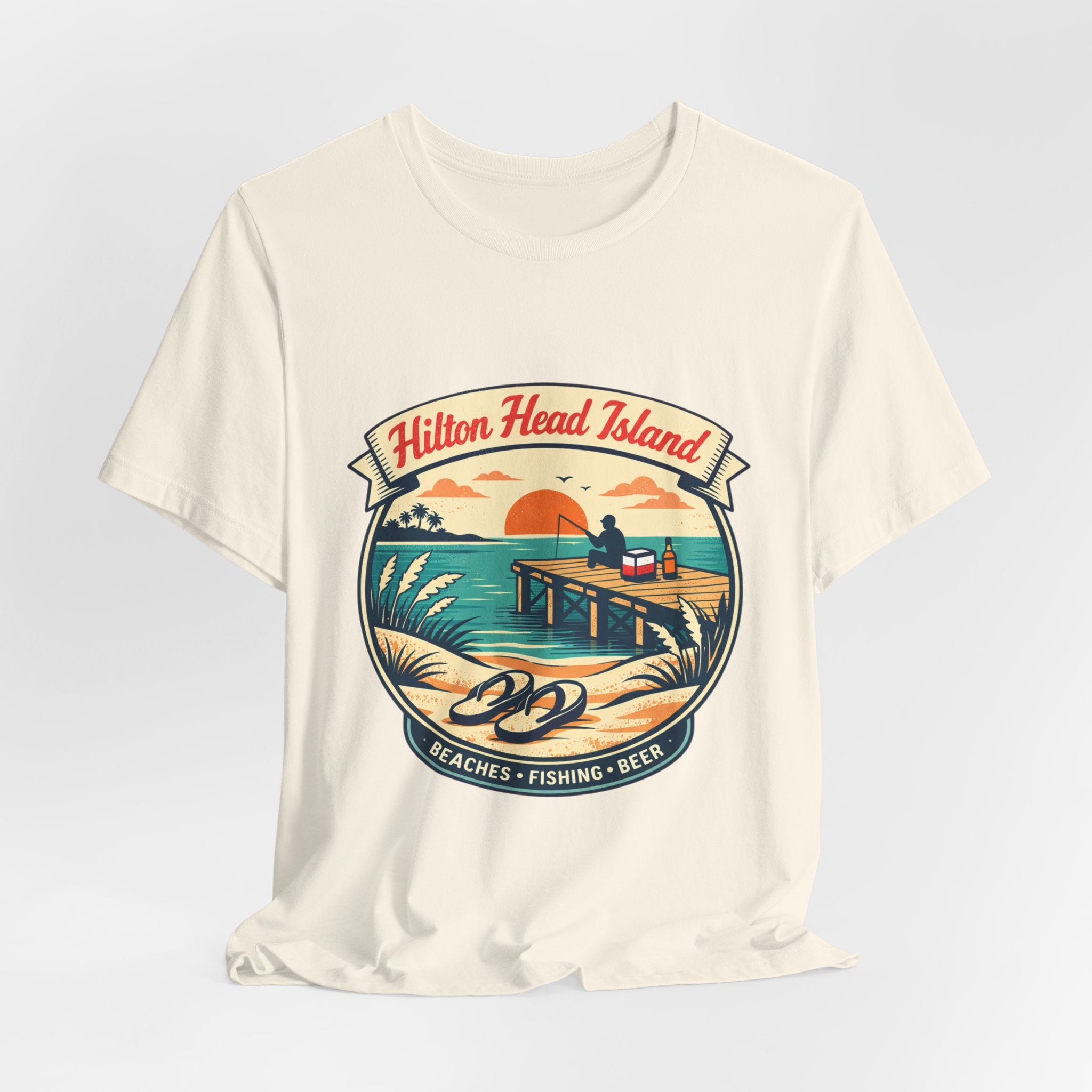 Hilton Head Island Vintage Beach Tee — Beaches • Fishing • Beer