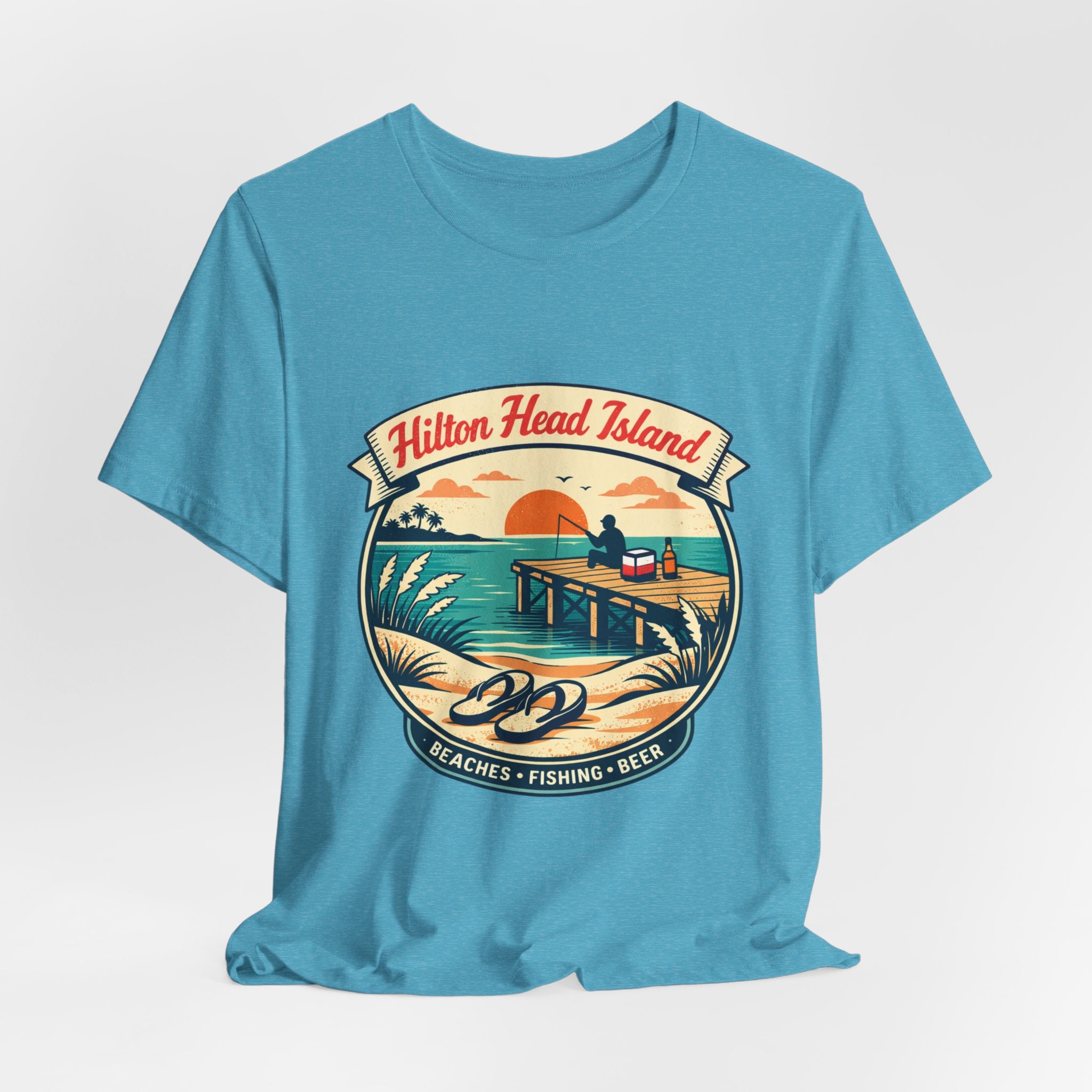 Hilton Head Island Vintage Beach Tee — Beaches • Fishing • Beer