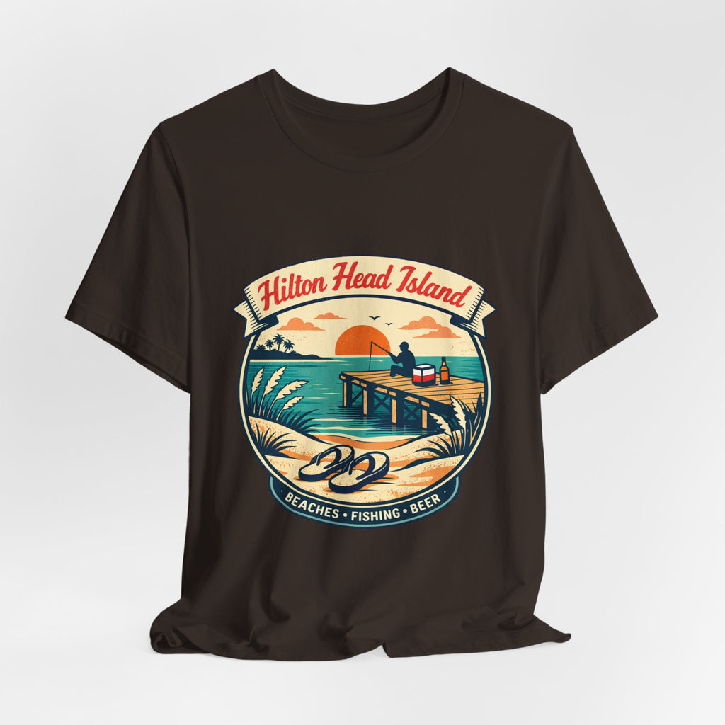 Hilton Head Island Vintage Beach Tee — Beaches • Fishing • Beer