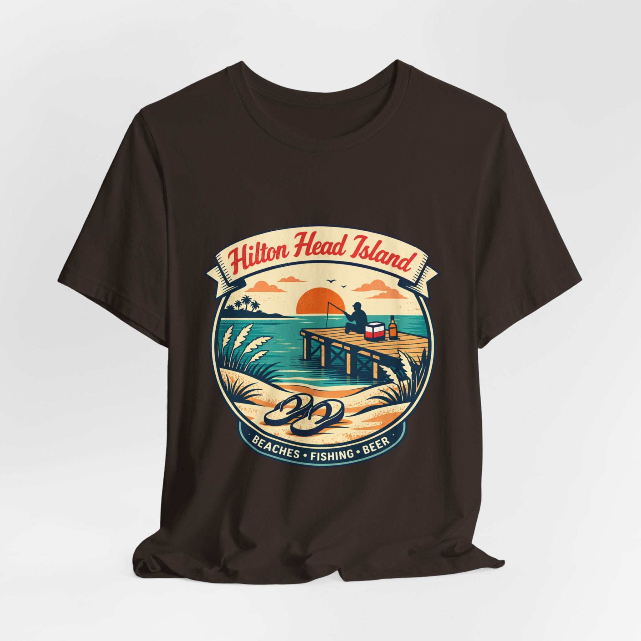 Hilton Head Island Vintage Beach Tee — Beaches • Fishing • Beer