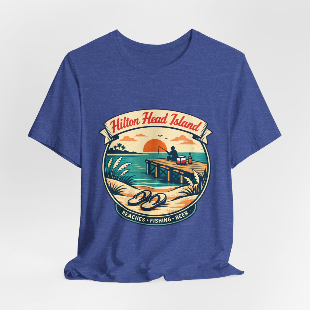 Hilton Head Island Vintage Beach Tee — Beaches • Fishing • Beer