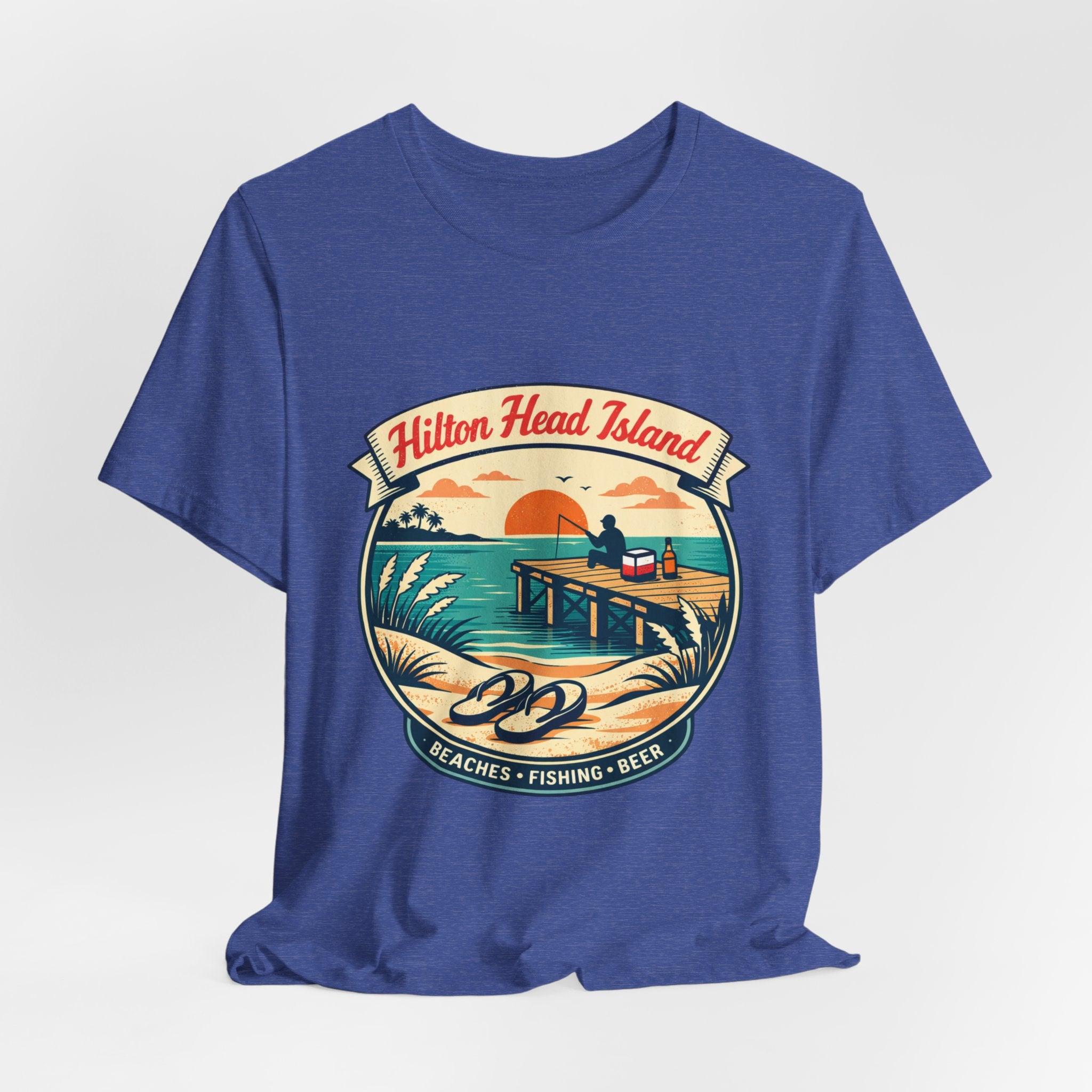 Hilton Head Island Vintage Beach Tee — Beaches • Fishing • Beer