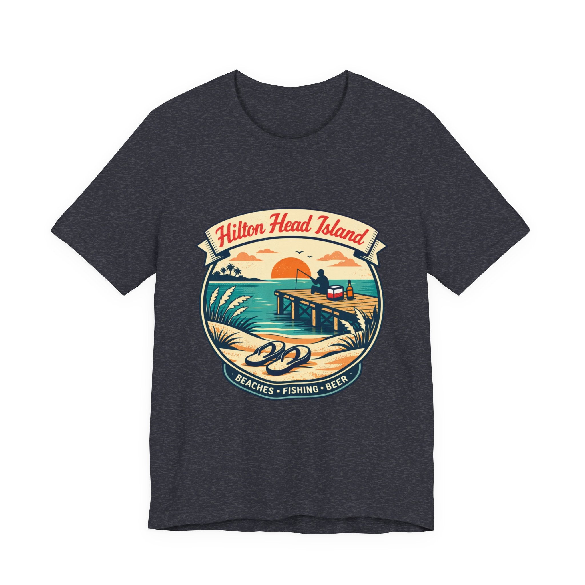 Hilton Head Island Vintage Beach Tee — Beaches • Fishing • Beer