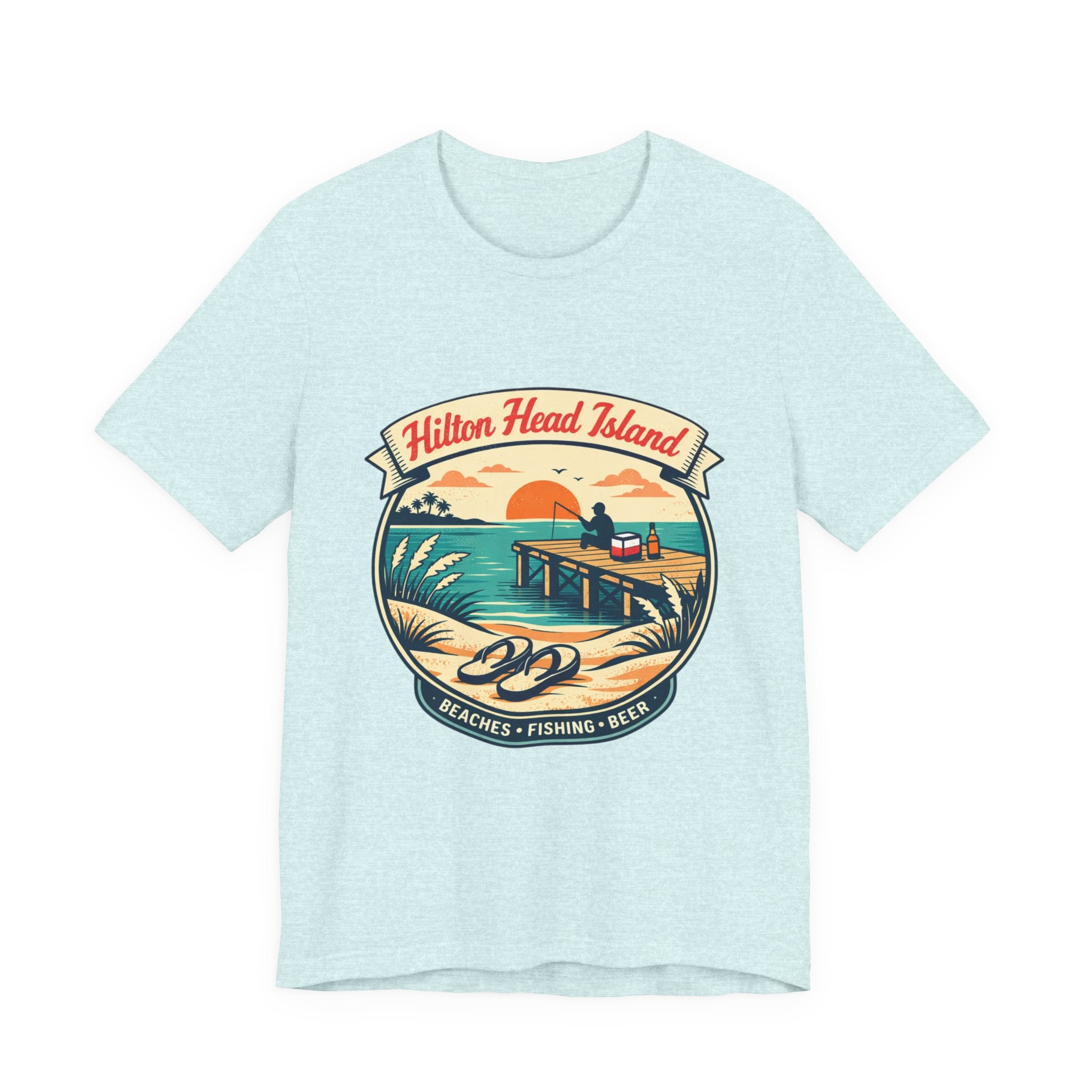 Hilton Head Island Vintage Beach Tee — Beaches • Fishing • Beer