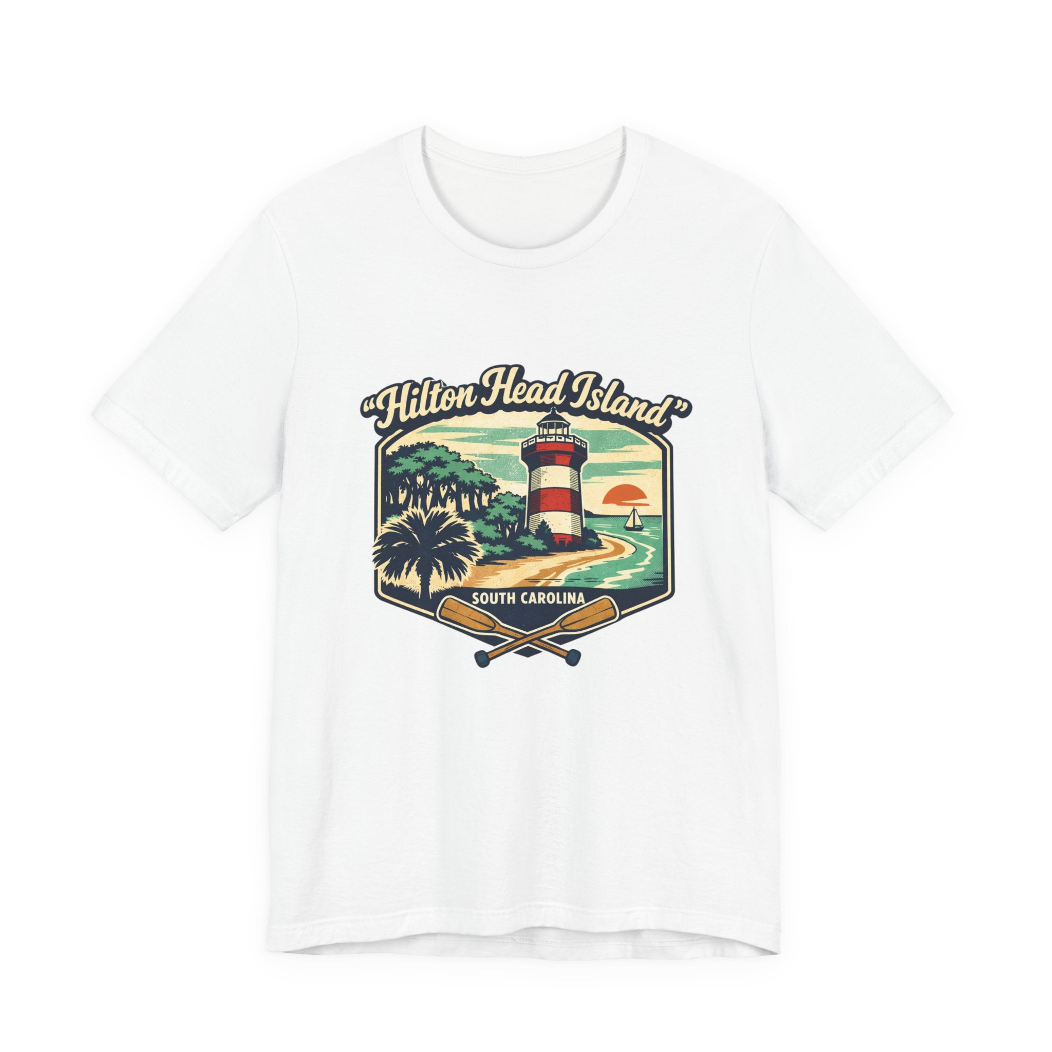 Hilton Head Island Lighthouse Tee — South Carolina Beach Vintage Graphic T-Shirt