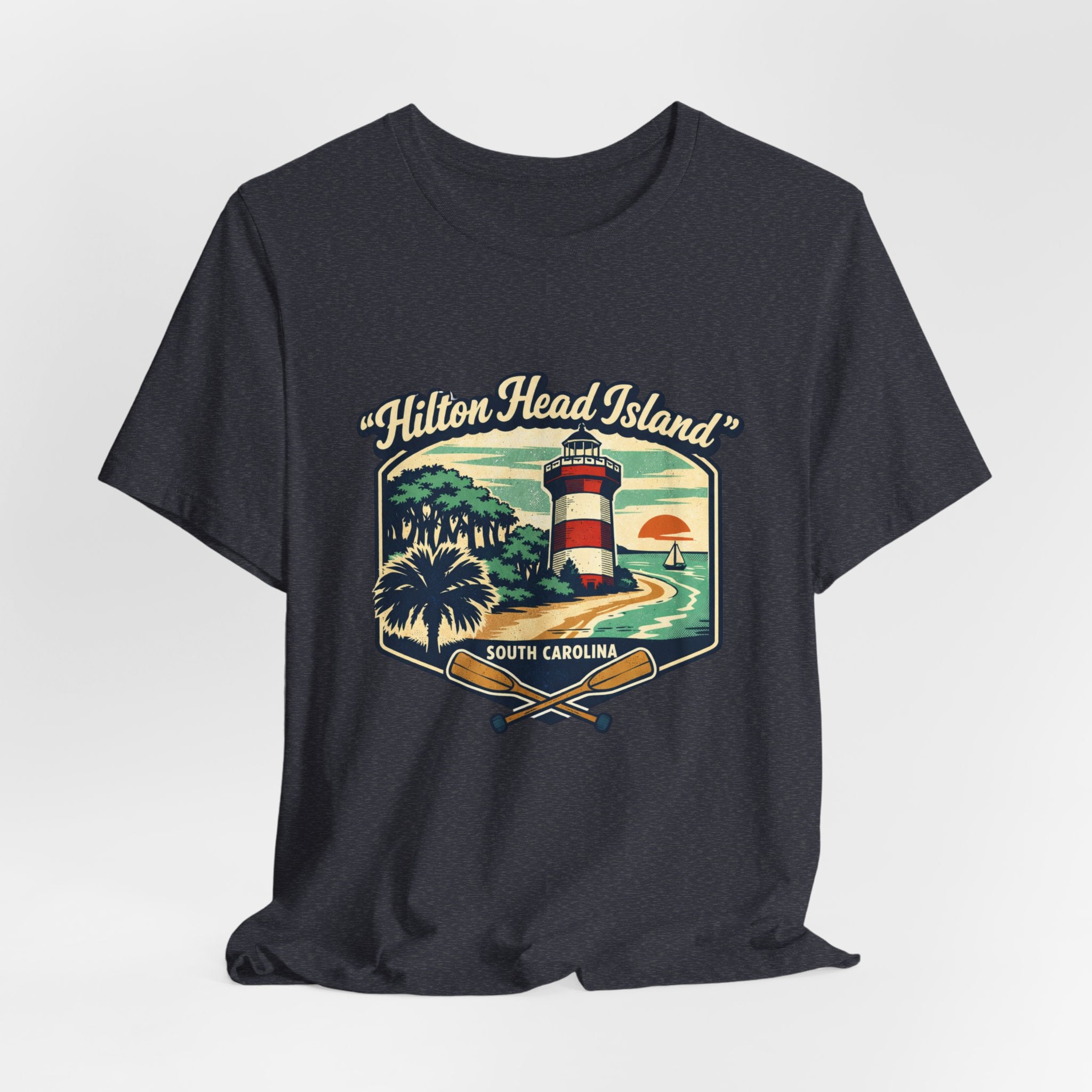 Hilton Head Island Lighthouse Tee — South Carolina Beach Vintage Graphic T-Shirt