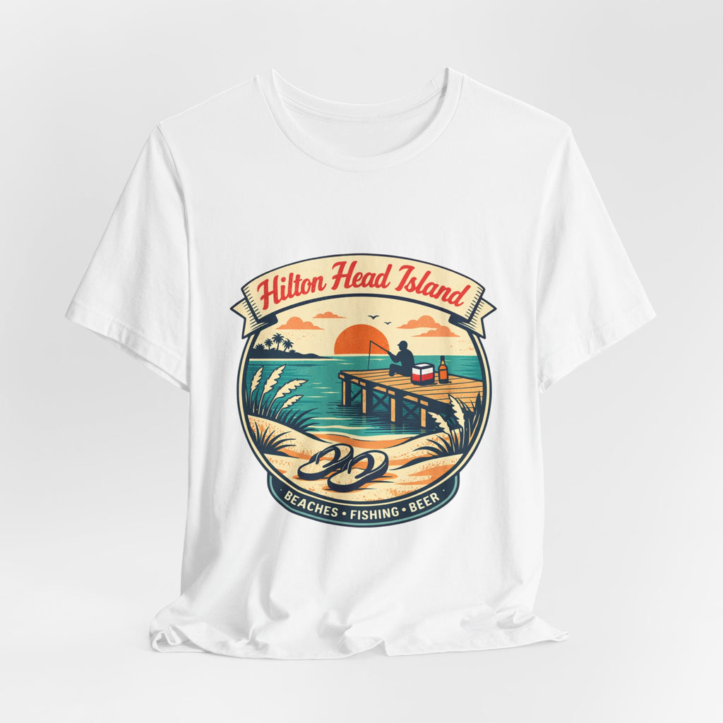 Hilton Head Island Vintage Beach Tee — Beaches • Fishing • Beer