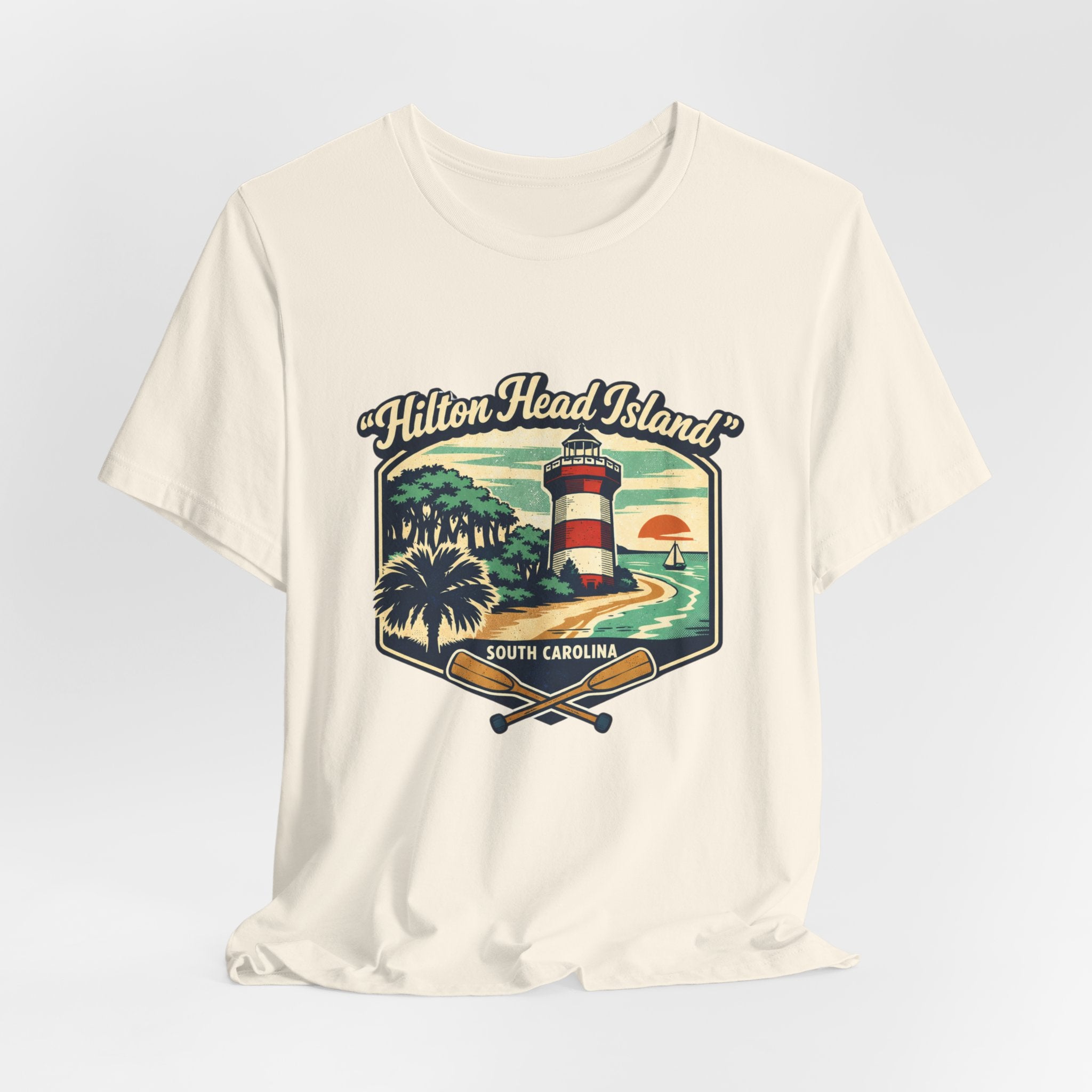 Hilton Head Island Lighthouse Tee — South Carolina Beach Vintage Graphic T-Shirt