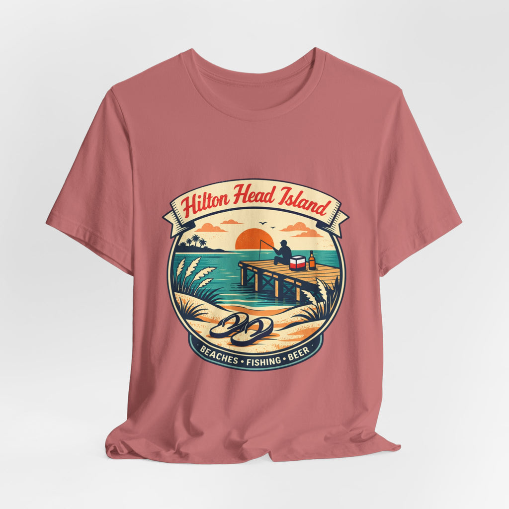 Hilton Head Island Vintage Beach Tee — Beaches • Fishing • Beer