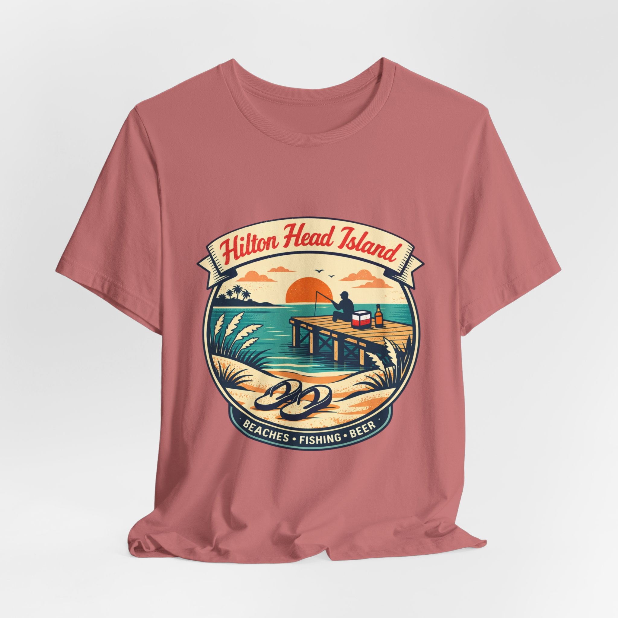 Hilton Head Island Vintage Beach Tee — Beaches • Fishing • Beer