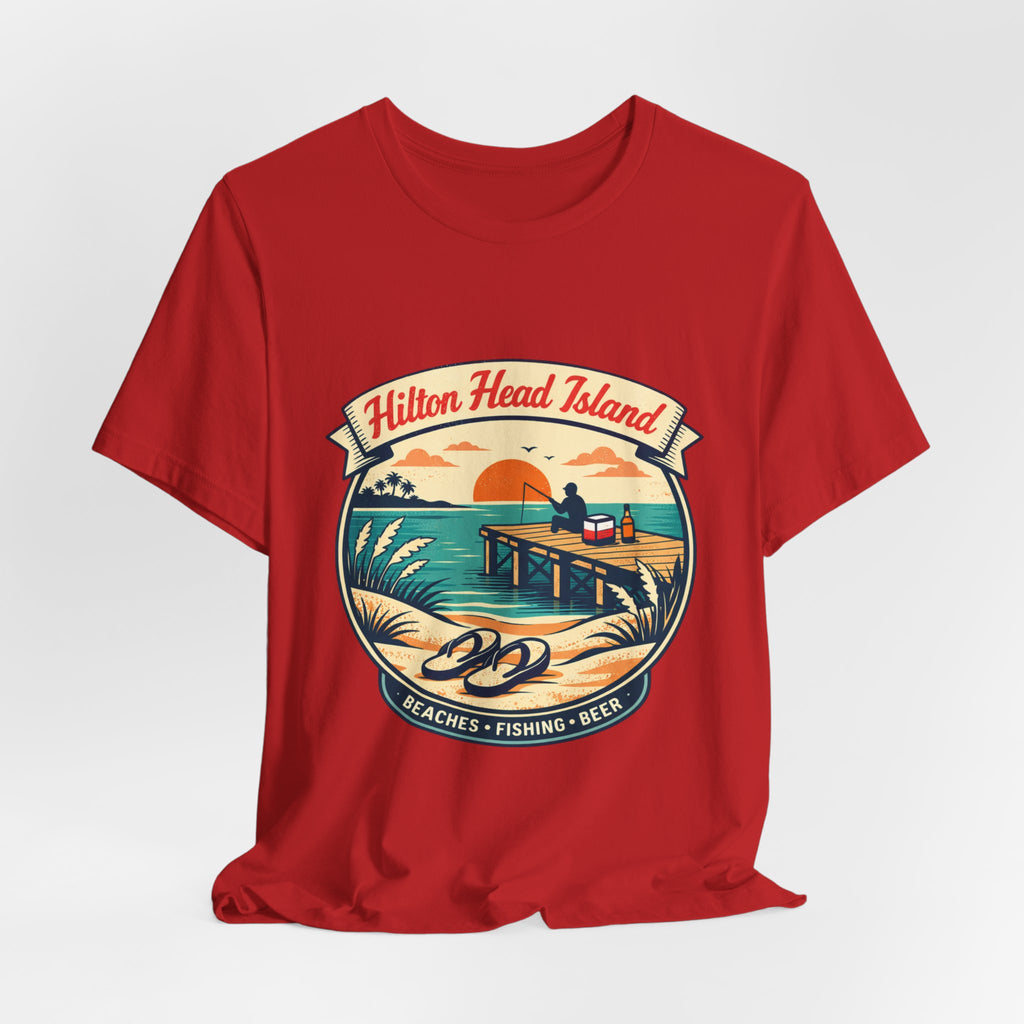 Hilton Head Island Vintage Beach Tee — Beaches • Fishing • Beer