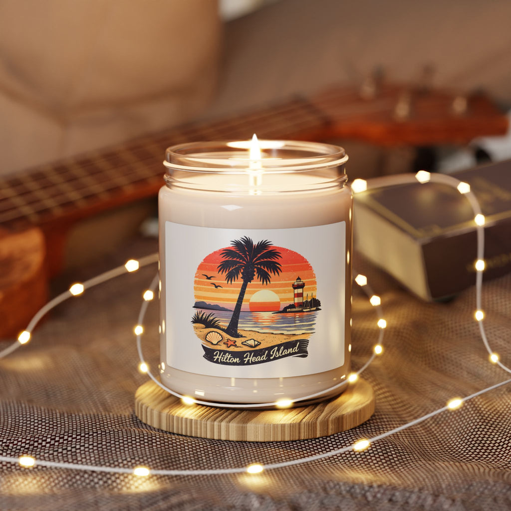 Hilton Head Island Soy Candle — Coastal Sunset Scented 9oz Jar