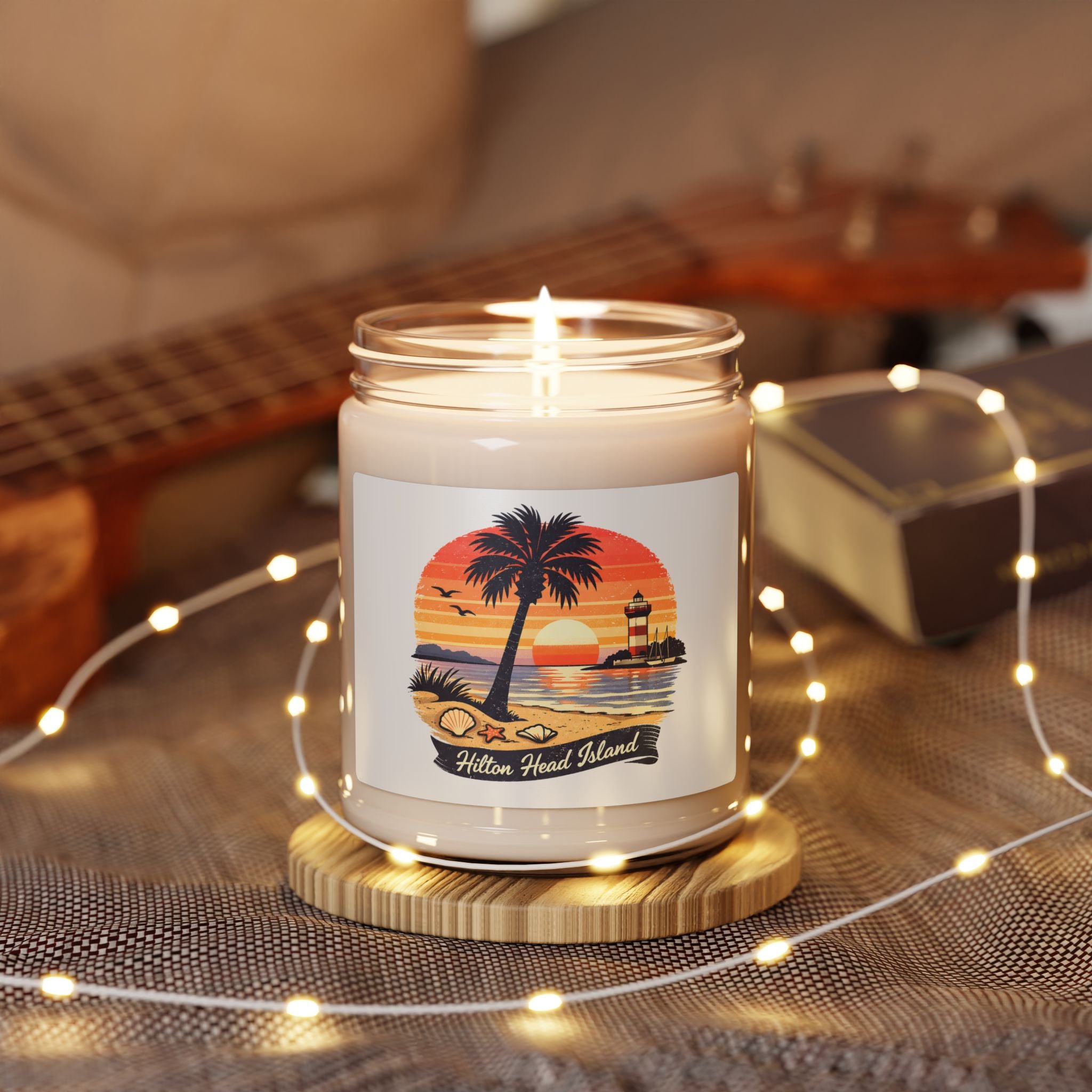 Hilton Head Island Soy Candle — Coastal Sunset Scented 9oz Jar