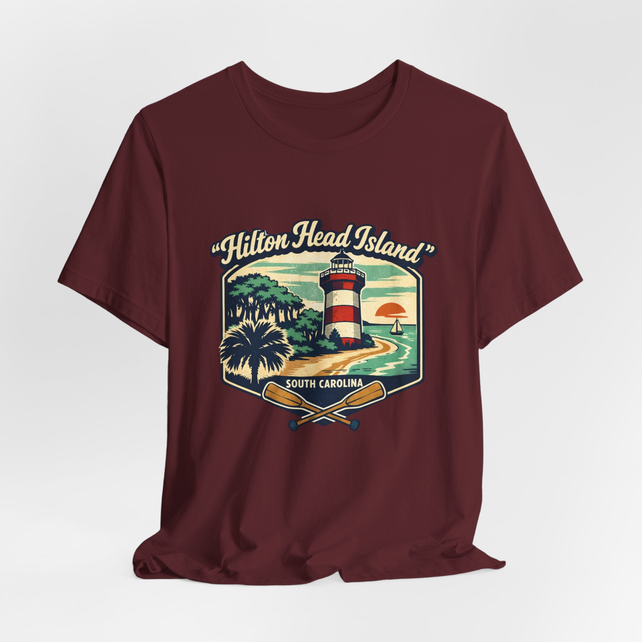 Hilton Head Island Lighthouse Tee — South Carolina Beach Vintage Graphic T-Shirt