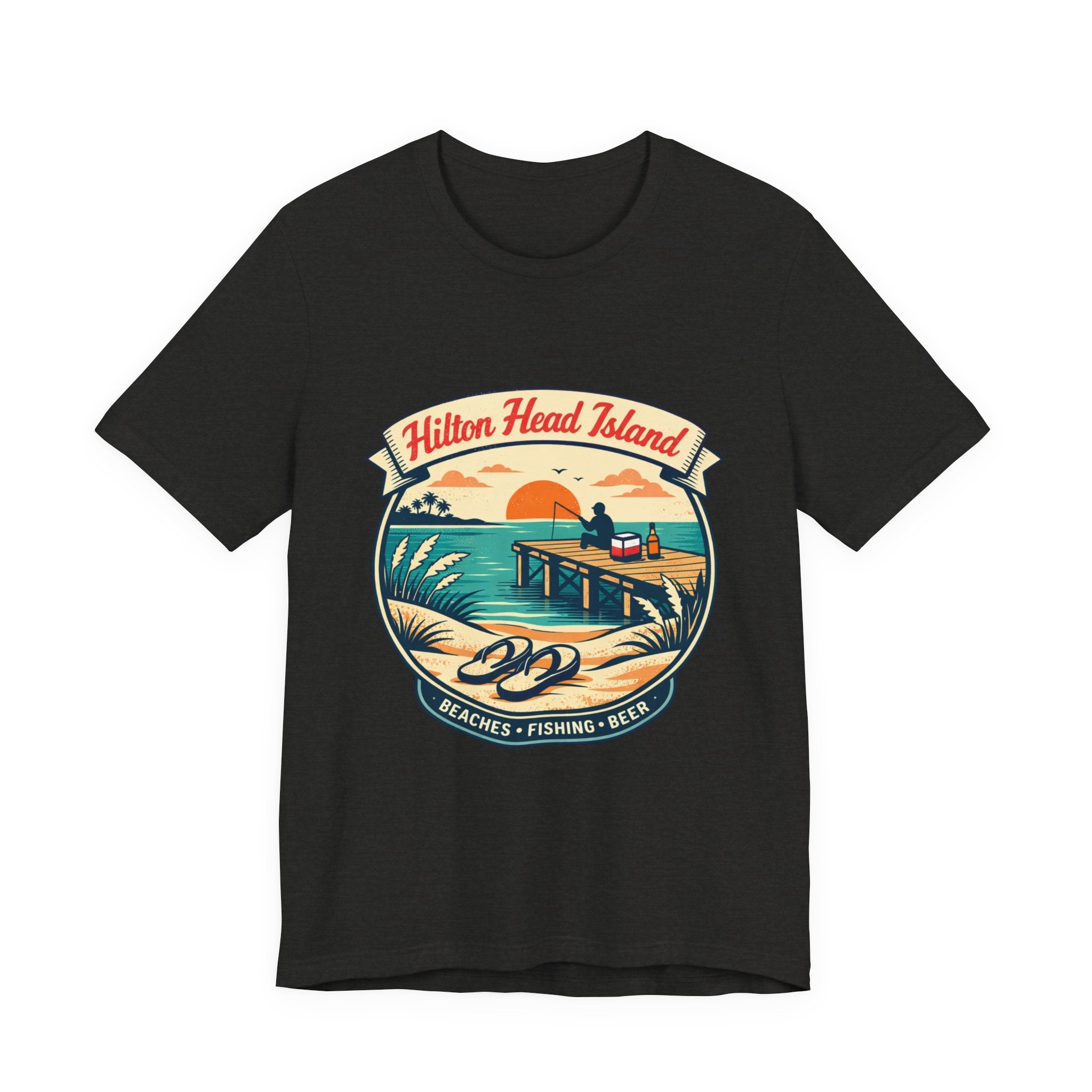Hilton Head Island Vintage Beach Tee — Beaches • Fishing • Beer