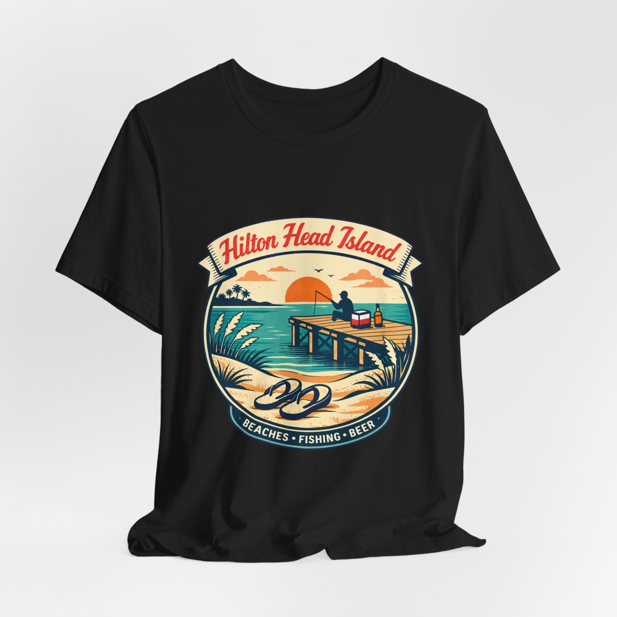 Hilton Head Island Vintage Beach Tee — Beaches • Fishing • Beer