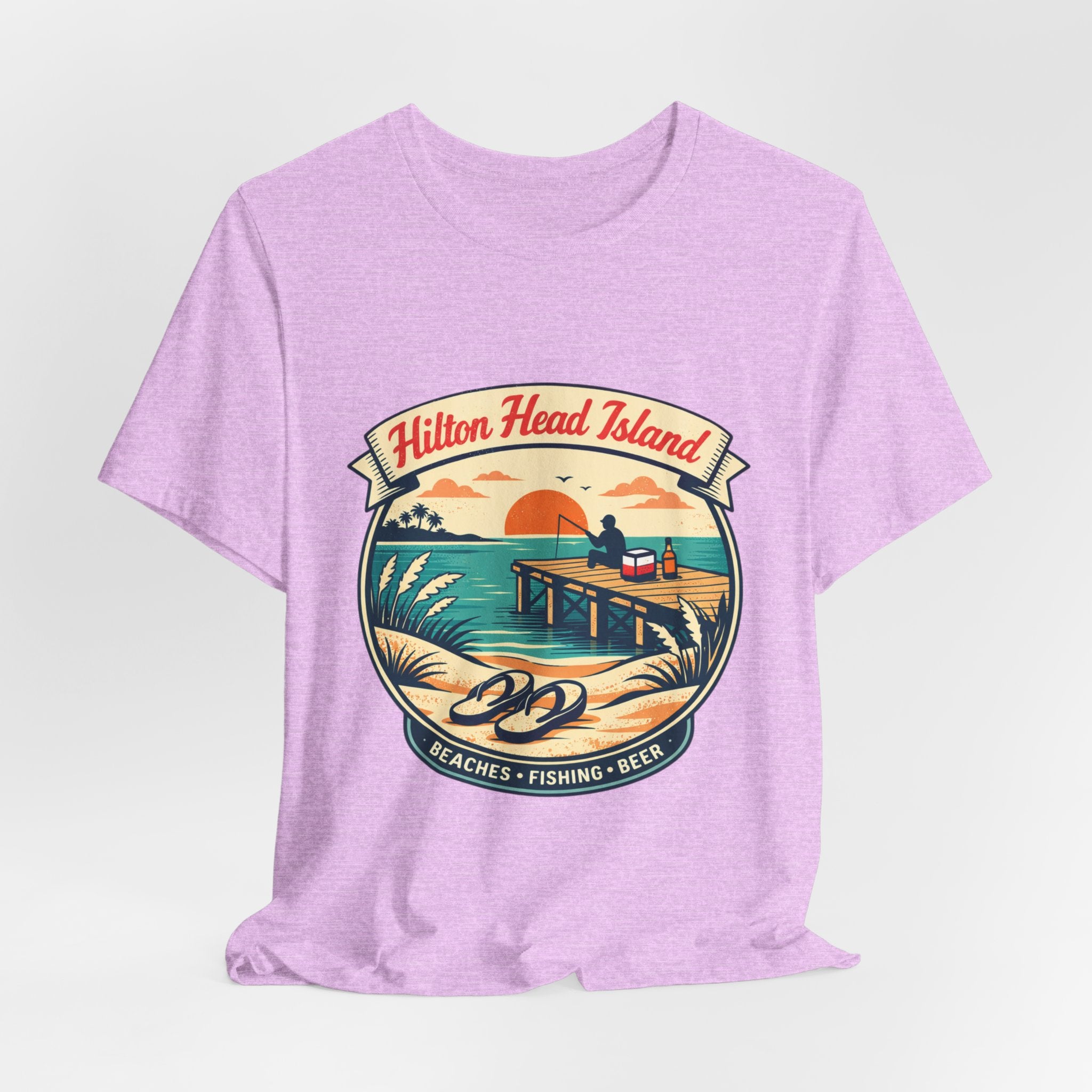 Hilton Head Island Vintage Beach Tee — Beaches • Fishing • Beer