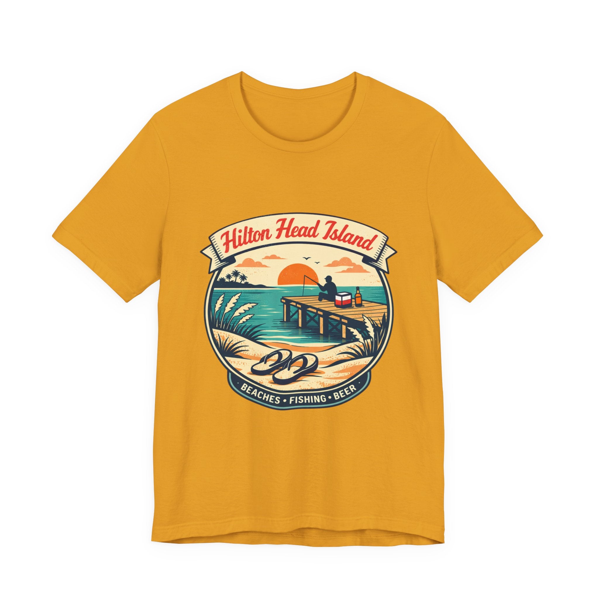 Hilton Head Island Vintage Beach Tee — Beaches • Fishing • Beer